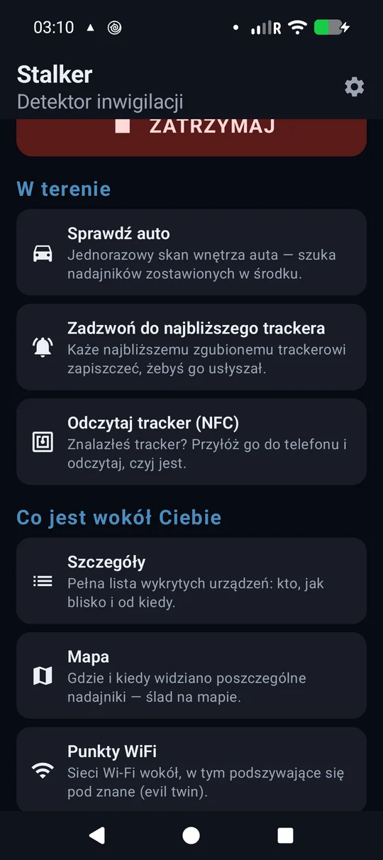 Kafelki: Szczegóły, Mapa, Punkty WiFi